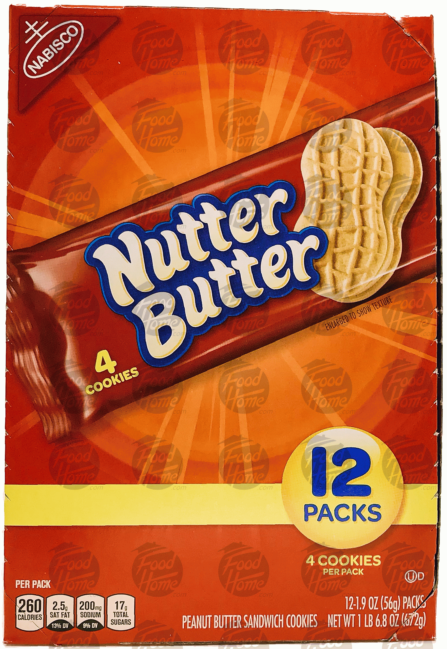 Nabisco Nutter Butter peanut butter sandwich cookies, 12-1.9 oz packs Full-Size Picture